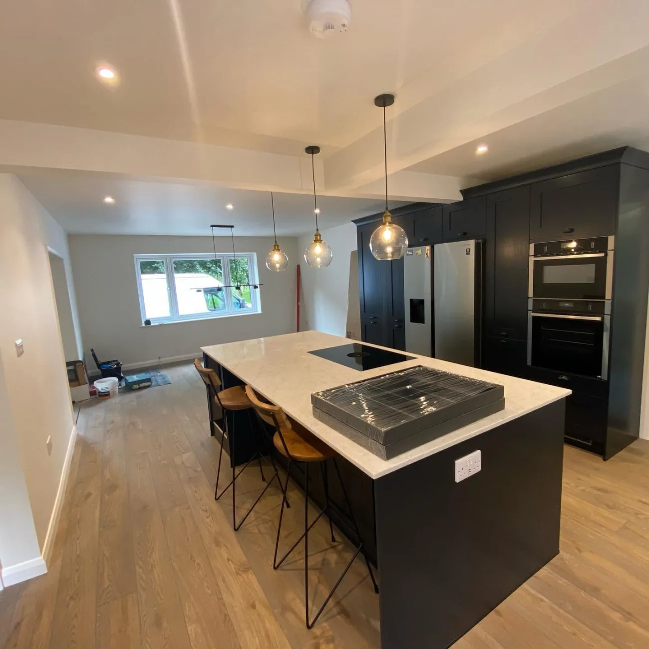 A bespoke kitchen with a large island, built and fitted by G.L. Smith & Sons